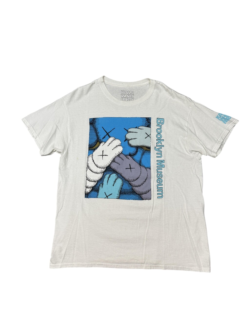 Kaws Shirt Mens Large White Brooklyn Museum What Party Graphic Tee Art